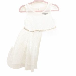 Zunie Gold Glitter and Cream Tulle Princess Dress